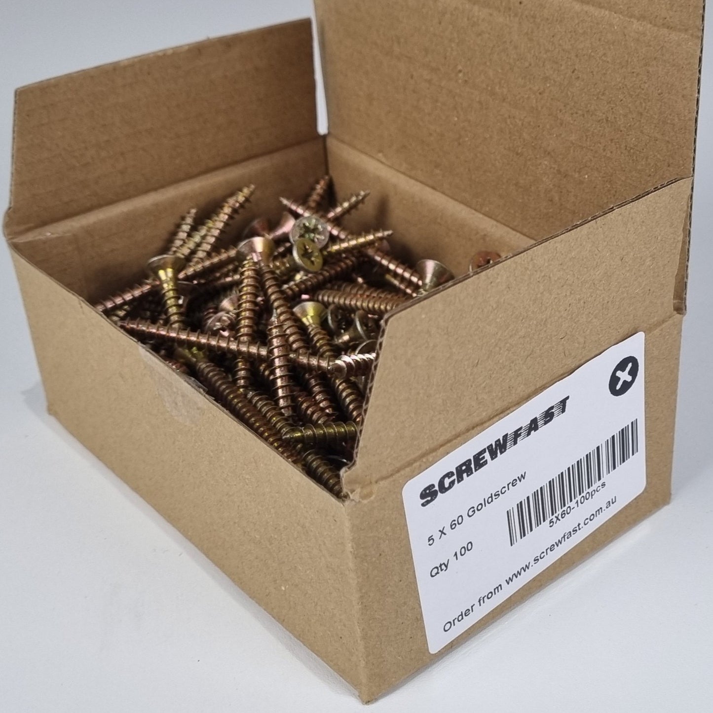 100 of 5X60mm (10g) Wood Screw