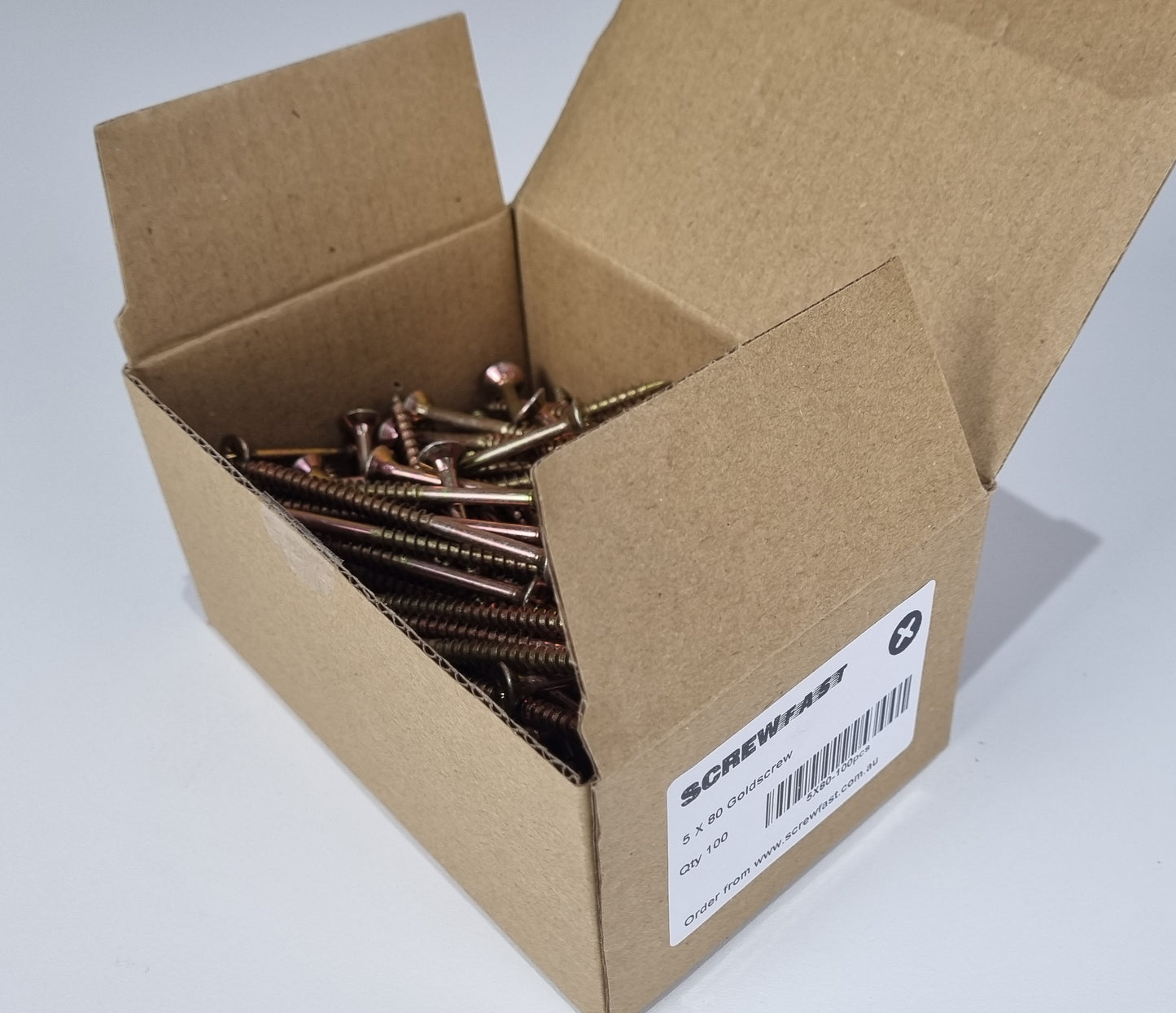 100 of 5X80mm (10g) Wood Screw