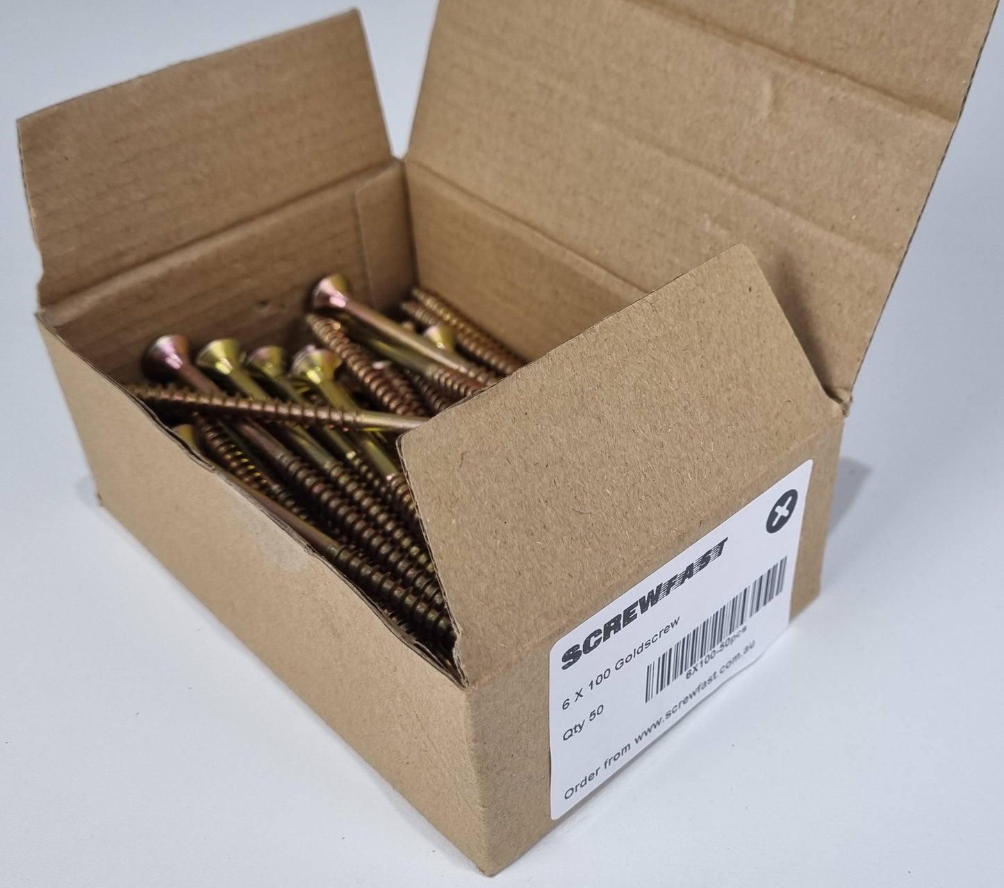 50 of 6X100mm (12g) Wood Screw