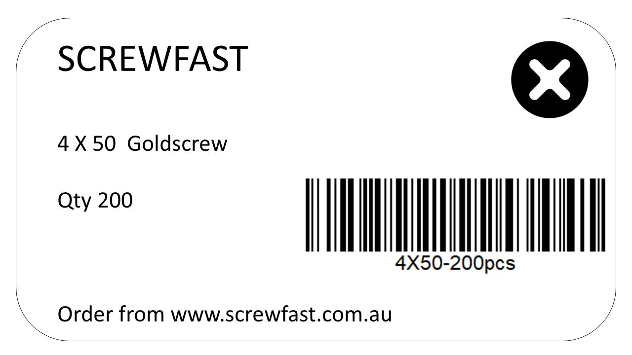 200 of 4X50mm (8g) Wood Screw