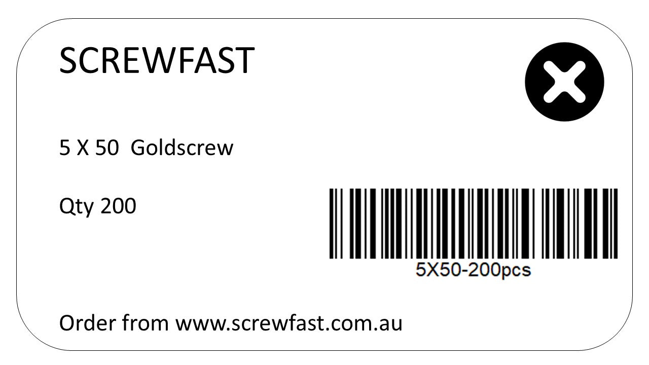 200 of 5X50mm (10g) Wood Screw