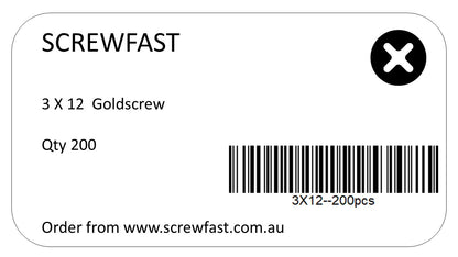 3x12mm (4g) Wood Screw TEST PRODUCT