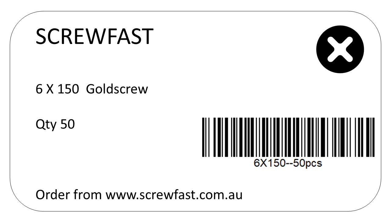 50 of 6X150mm (12g) Wood Screw